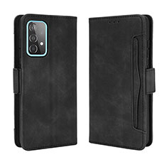 Leather Case Stands Flip Cover Holder BY3 for Samsung Galaxy A52 4G Black