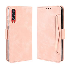Leather Case Stands Flip Cover Holder BY3 for Samsung Galaxy A70S Pink