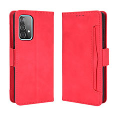 Leather Case Stands Flip Cover Holder BY3 for Samsung Galaxy A72 5G Red