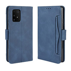 Leather Case Stands Flip Cover Holder BY3 for Samsung Galaxy A91 Blue