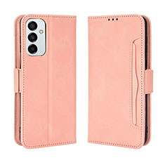 Leather Case Stands Flip Cover Holder BY3 for Samsung Galaxy F23 5G Pink