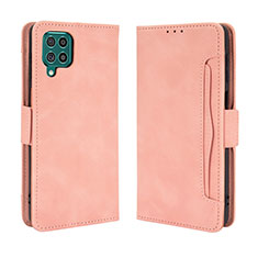 Leather Case Stands Flip Cover Holder BY3 for Samsung Galaxy F62 5G Pink