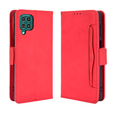 Leather Case Stands Flip Cover Holder BY3 for Samsung Galaxy F62 5G Red