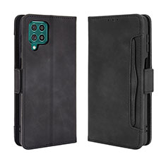 Leather Case Stands Flip Cover Holder BY3 for Samsung Galaxy M62 4G Black