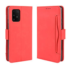 Leather Case Stands Flip Cover Holder BY3 for Samsung Galaxy M80S Red