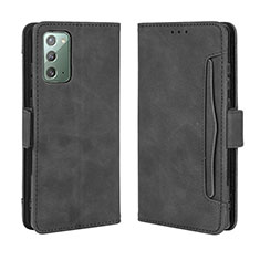 Leather Case Stands Flip Cover Holder BY3 for Samsung Galaxy Note 20 5G Black