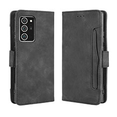 Leather Case Stands Flip Cover Holder BY3 for Samsung Galaxy Note 20 Ultra 5G Black