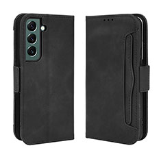 Leather Case Stands Flip Cover Holder BY3 for Samsung Galaxy S24 5G Black
