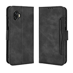 Leather Case Stands Flip Cover Holder BY3 for Samsung Galaxy XCover 6 Pro 5G Black