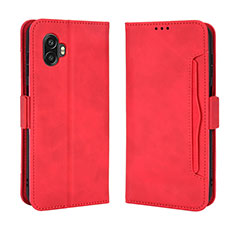 Leather Case Stands Flip Cover Holder BY3 for Samsung Galaxy XCover 6 Pro 5G Red