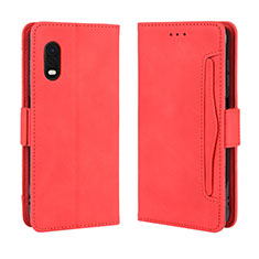 Leather Case Stands Flip Cover Holder BY3 for Samsung Galaxy XCover Pro Red