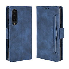 Leather Case Stands Flip Cover Holder BY3 for Sharp Aquos Zero5G basic Blue