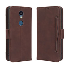 Leather Case Stands Flip Cover Holder BY3 for Sharp Rouvo V Brown