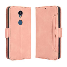Leather Case Stands Flip Cover Holder BY3 for Sharp Rouvo V Pink