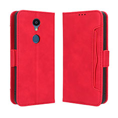 Leather Case Stands Flip Cover Holder BY3 for Sharp Rouvo V Red