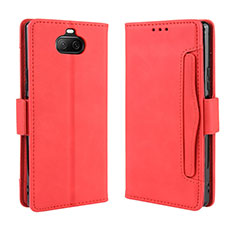 Leather Case Stands Flip Cover Holder BY3 for Sony Xperia 8 Red