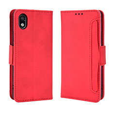 Leather Case Stands Flip Cover Holder BY3 for Sony Xperia Ace III Red