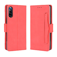 Leather Case Stands Flip Cover Holder BY3 for Sony Xperia L4 Red