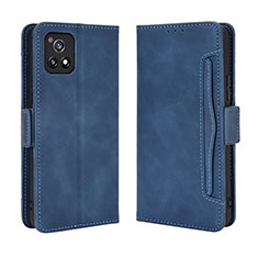Leather Case Stands Flip Cover Holder BY3 for Vivo iQOO U3x 5G Blue
