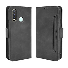 Leather Case Stands Flip Cover Holder BY3 for Vivo Y5s Black