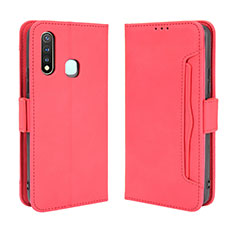 Leather Case Stands Flip Cover Holder BY3 for Vivo Y5s Red