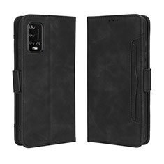 Leather Case Stands Flip Cover Holder BY3 for Wiko Power U20 Black