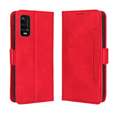 Leather Case Stands Flip Cover Holder BY3 for Wiko Power U20 Red