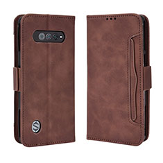 Leather Case Stands Flip Cover Holder BY3 for Xiaomi Black Shark 4S 5G Brown