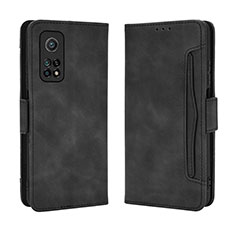 Leather Case Stands Flip Cover Holder BY3 for Xiaomi Mi 10T Pro 5G Black