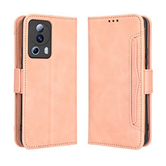 Leather Case Stands Flip Cover Holder BY3 for Xiaomi Mi 13 Lite 5G Pink