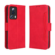 Leather Case Stands Flip Cover Holder BY3 for Xiaomi Mi 13 Lite 5G Red