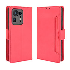 Leather Case Stands Flip Cover Holder BY3 for Xiaomi Mi Mix 4 5G Red