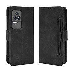 Leather Case Stands Flip Cover Holder BY3 for Xiaomi Poco F4 5G Black