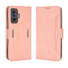 Leather Case Stands Flip Cover Holder BY3 for Xiaomi Poco F4 GT 5G Pink