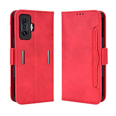 Leather Case Stands Flip Cover Holder BY3 for Xiaomi Poco F4 GT 5G Red