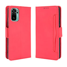 Leather Case Stands Flip Cover Holder BY3 for Xiaomi Poco M5S Red