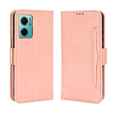 Leather Case Stands Flip Cover Holder BY3 for Xiaomi Redmi 10 Prime Plus 5G Pink
