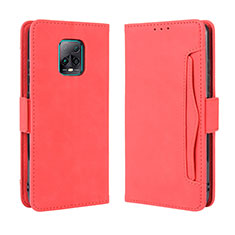 Leather Case Stands Flip Cover Holder BY3 for Xiaomi Redmi 10X 5G Red