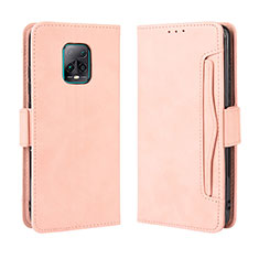 Leather Case Stands Flip Cover Holder BY3 for Xiaomi Redmi 10X Pro 5G Pink