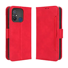 Leather Case Stands Flip Cover Holder BY3 for Xiaomi Redmi 12C 4G Red