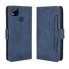 Leather Case Stands Flip Cover Holder BY3 for Xiaomi Redmi 9C Blue