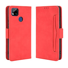 Leather Case Stands Flip Cover Holder BY3 for Xiaomi Redmi 9C Red