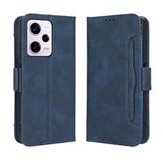 Leather Case Stands Flip Cover Holder BY3 for Xiaomi Redmi Note 12 Pro+ Plus 5G Blue