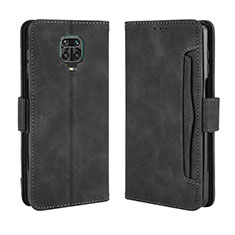 Leather Case Stands Flip Cover Holder BY3 for Xiaomi Redmi Note 9 Pro Black