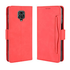 Leather Case Stands Flip Cover Holder BY3 for Xiaomi Redmi Note 9 Pro Max Red