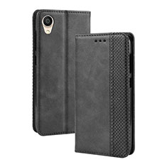 Leather Case Stands Flip Cover Holder BY4 for Asus ZenFone Live L2 ZA550KL Black