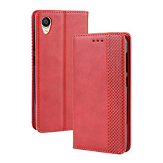 Leather Case Stands Flip Cover Holder BY4 for Asus ZenFone Live L2 ZA550KL Red