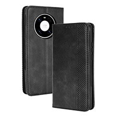 Leather Case Stands Flip Cover Holder BY4 for Huawei Mate 40 Black