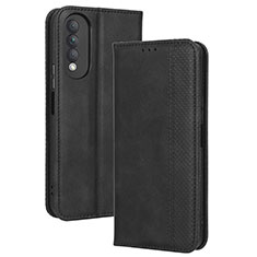 Leather Case Stands Flip Cover Holder BY4 for Huawei Nova 10z Black