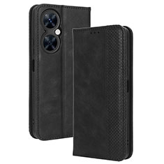 Leather Case Stands Flip Cover Holder BY4 for Huawei Nova 11i Black